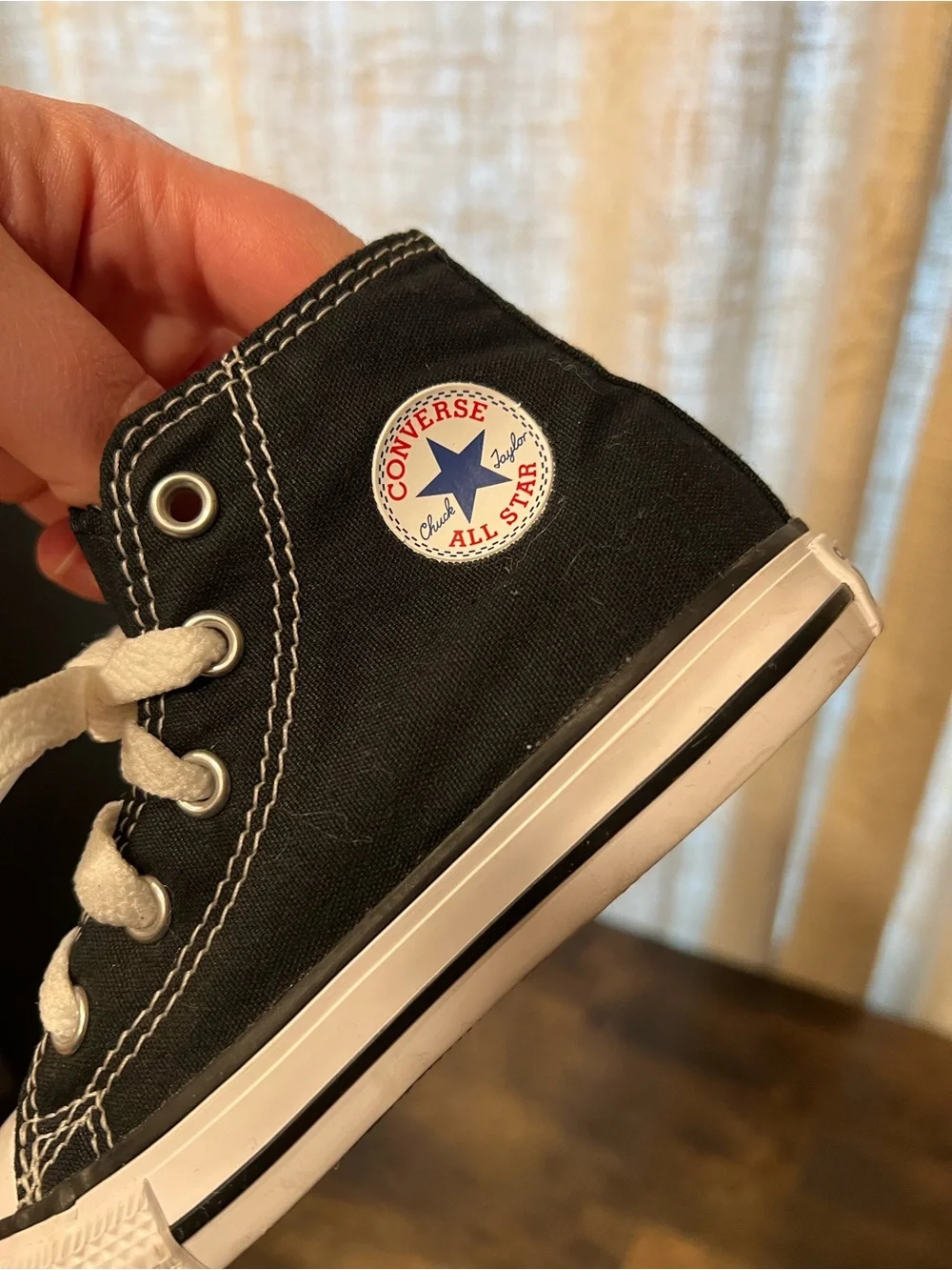 Converse Kids Black and White High Top Sneakers